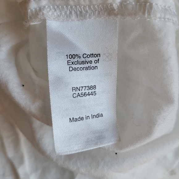 J. Crew Women's White Blouse Boho Embroidered Peplum Short Sleeve Keyhole Size 2 - Picture 2 of 6